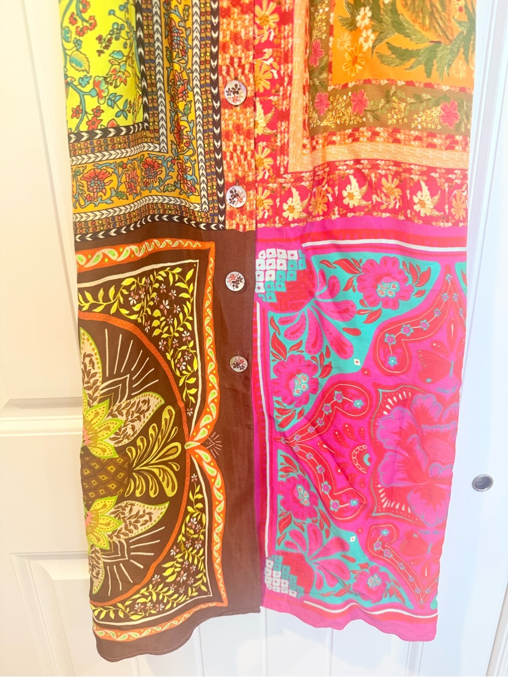 Farm Rio Mixed Scarves Midi Dress - Picture 5 of 8